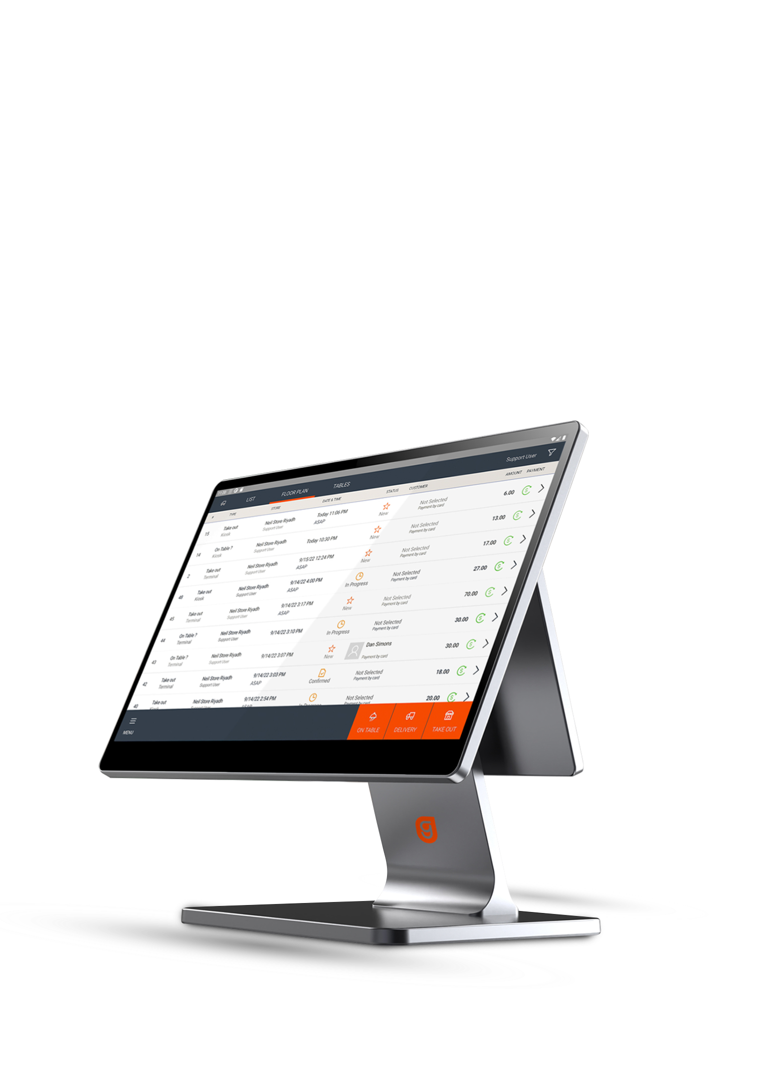 A phone screen showing a branded restaurant app