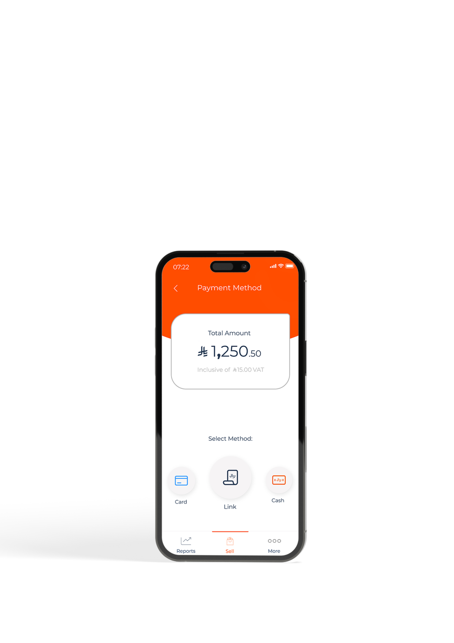 A phone screen showing a branded restaurant app