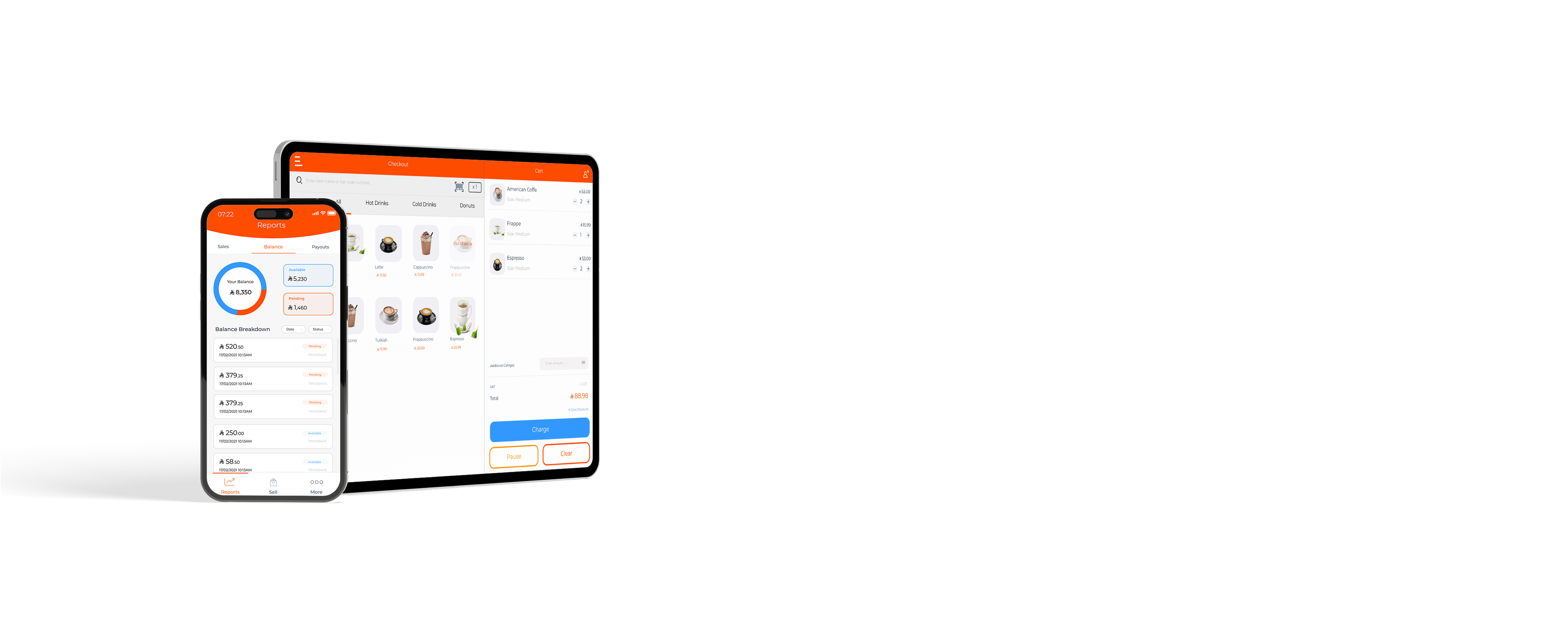 A phone screen showing a branded restaurant app