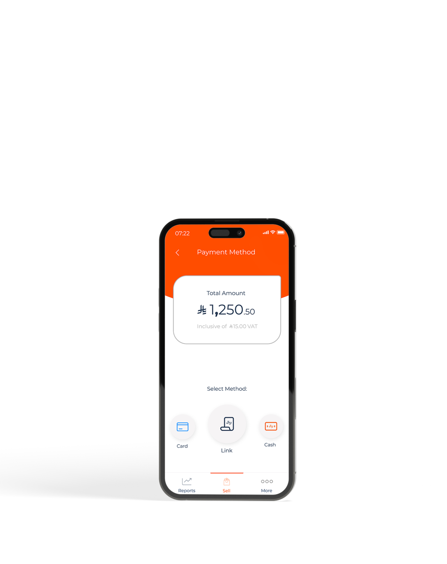 A phone screen showing a branded restaurant app